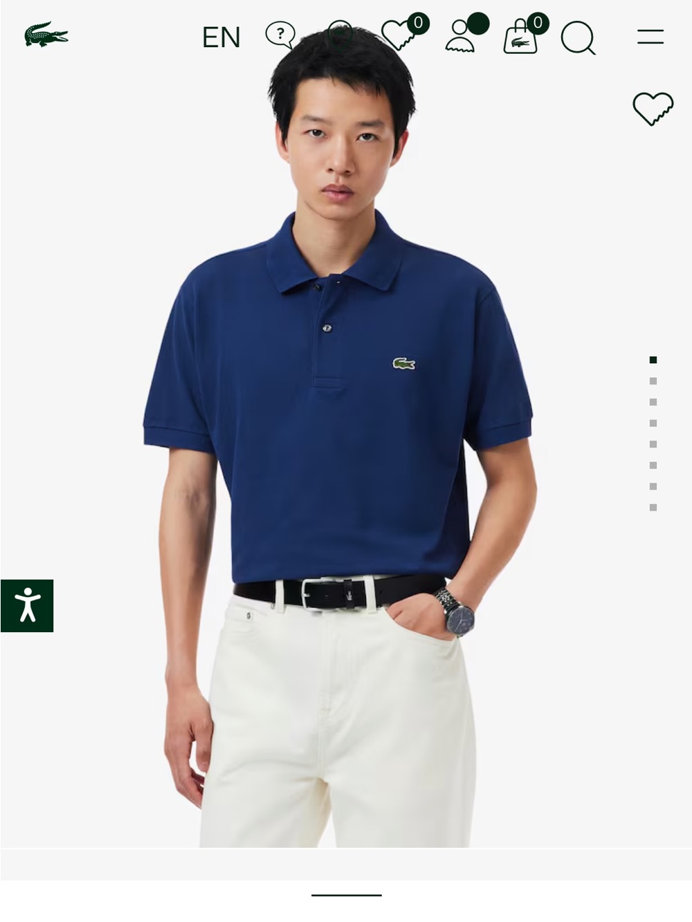 Lacoste Men's Navy Short-Sleeve Piqué Polo
